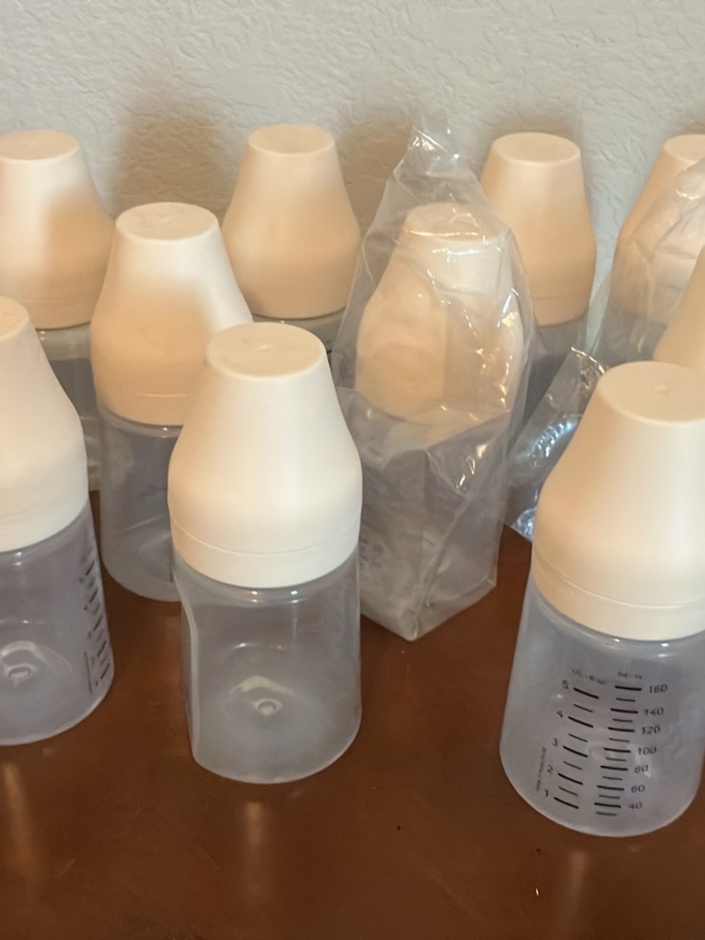 Unbranded Cream-Top Baby Feeding Bottles - Multipack